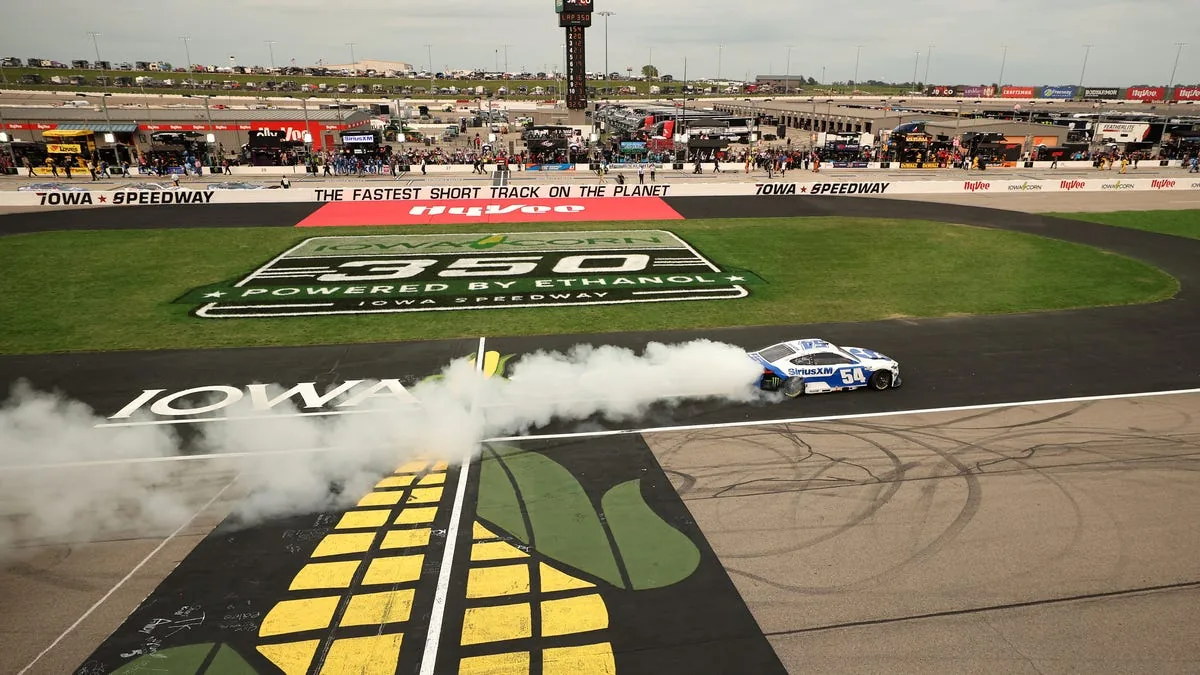 Ty Gibbs holds on to win NASCAR Cup Series race in Iowa