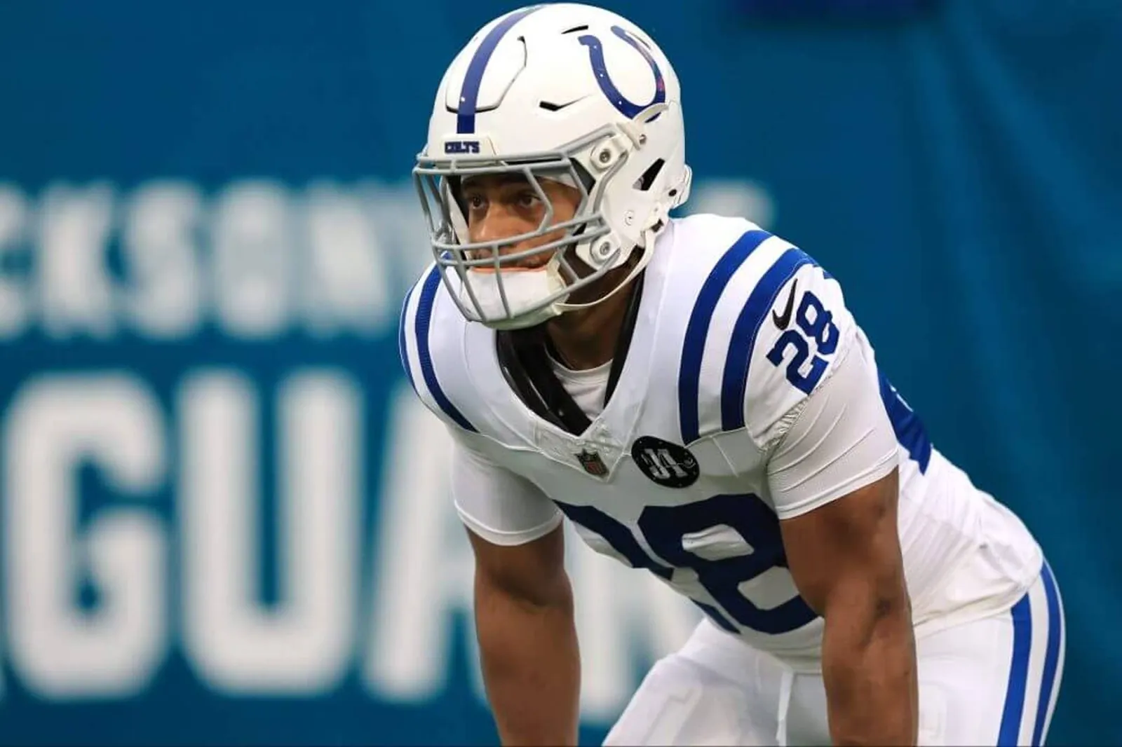 Jonathan Taylor lining up in the backfield for the Colts.